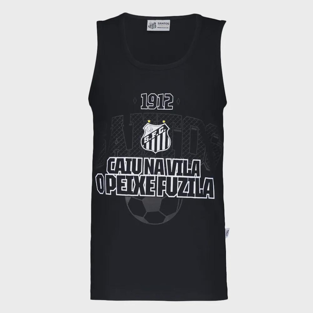Camiseta Regata Masculina Surf Center Santos Caiu na Vila