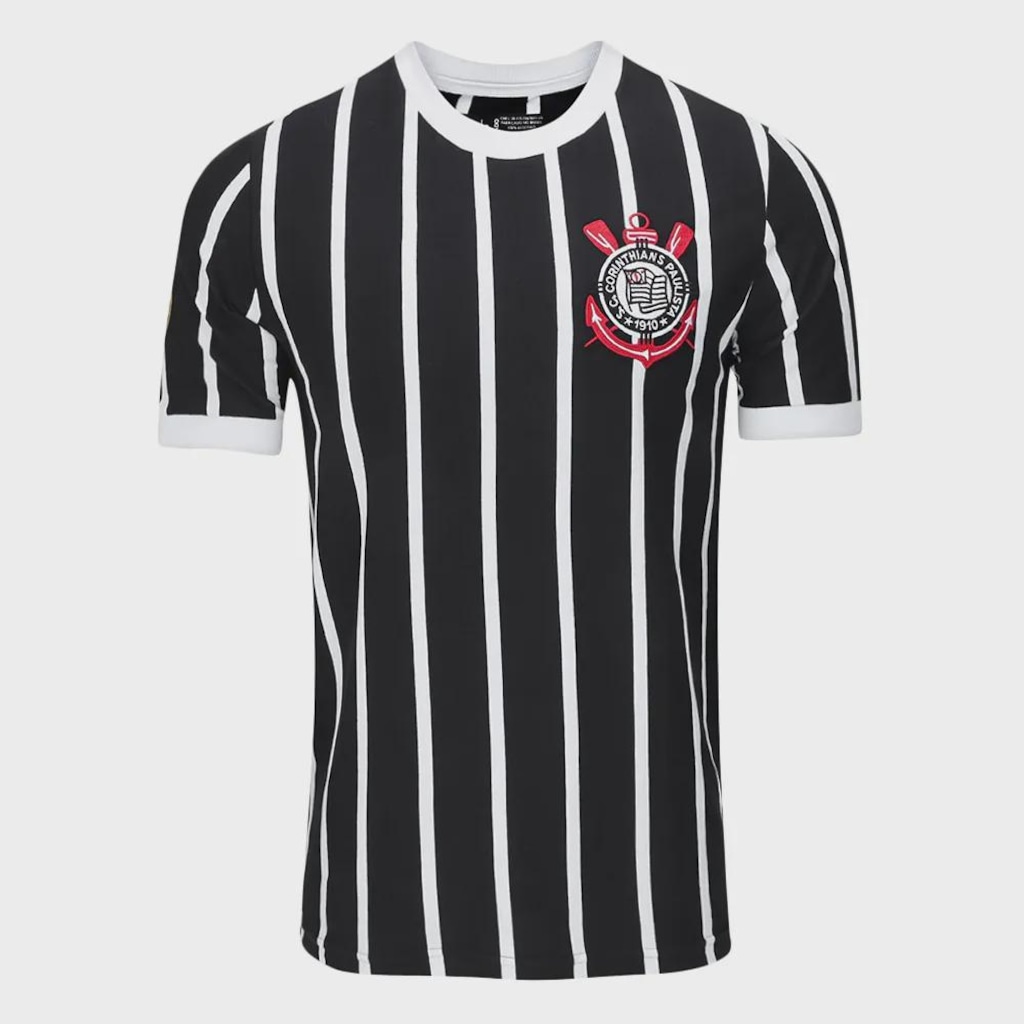 Camiseta Masculina Coimbra Corinthians Retrô Democracia