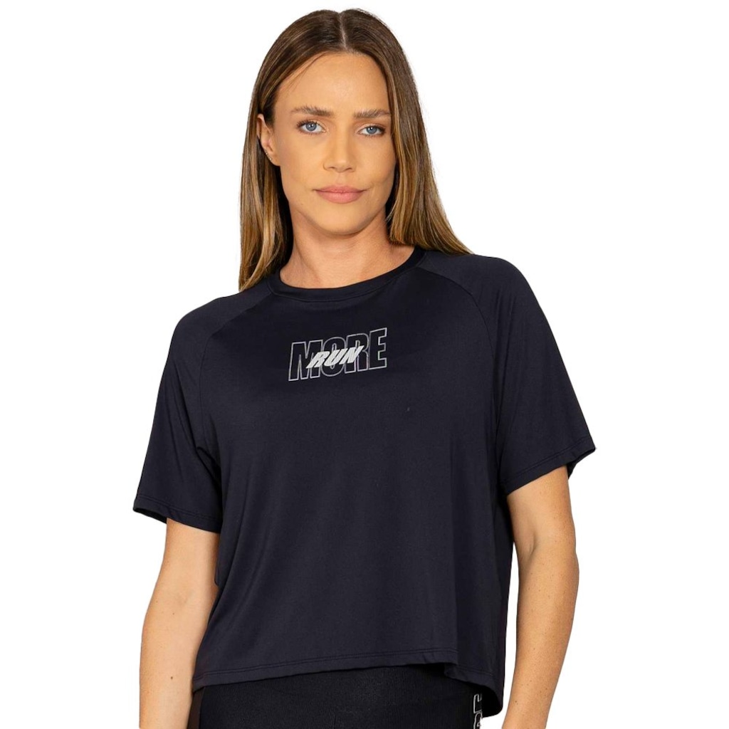 Cropped Feminino Run More Raglan Brand In Motion