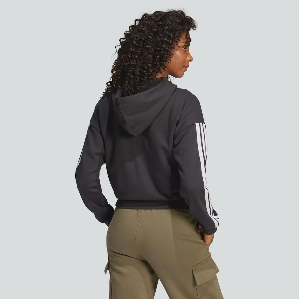 Imagem 2 do produto Blusão de Moletom adidas 3 Stripes com Capuz - Feminino