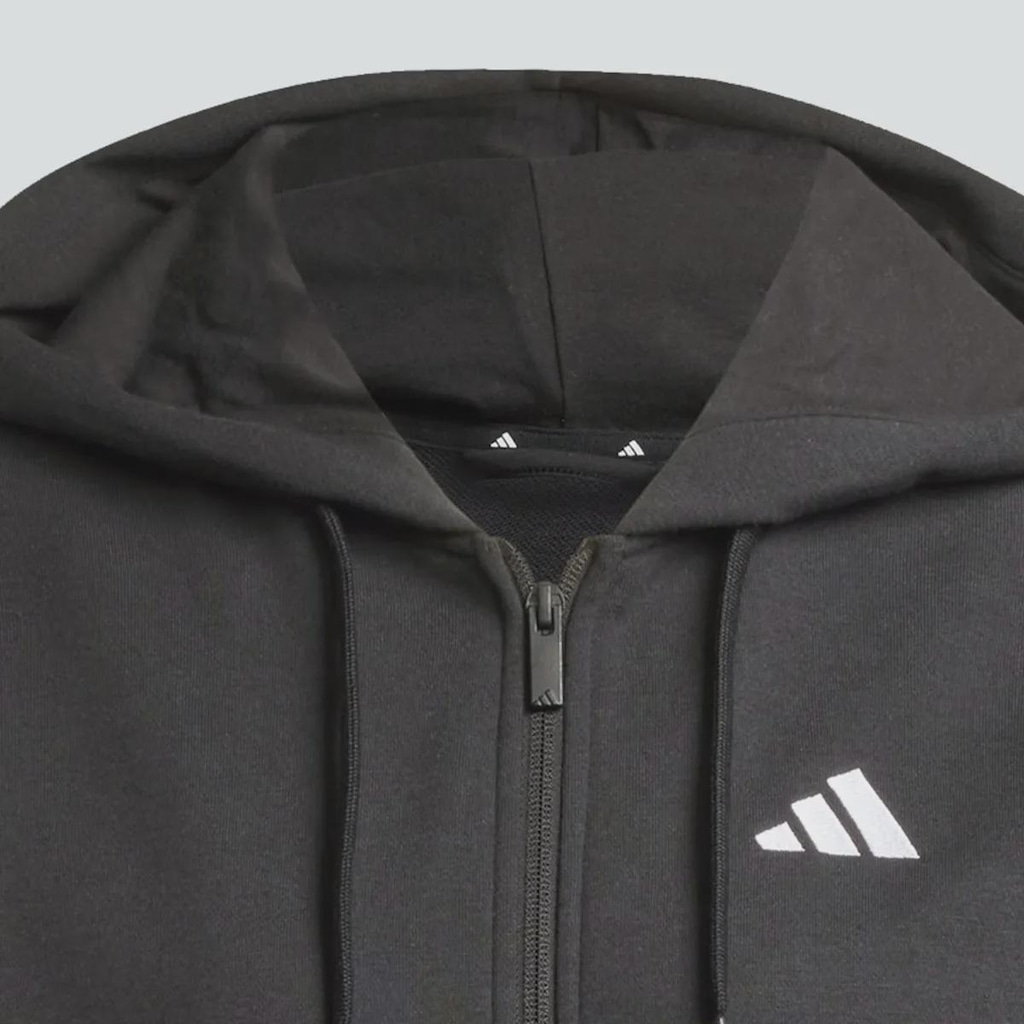 Imagem 4 do produto Blusão de Moletom adidas 3 Stripes com Capuz - Feminino