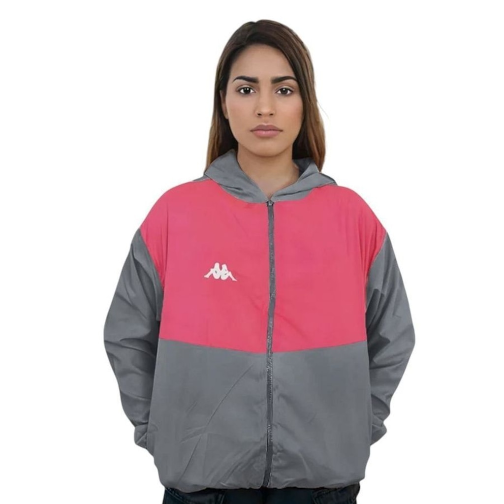 Jaqueta Corta Vento Feminina Kappa com Capuz Lory