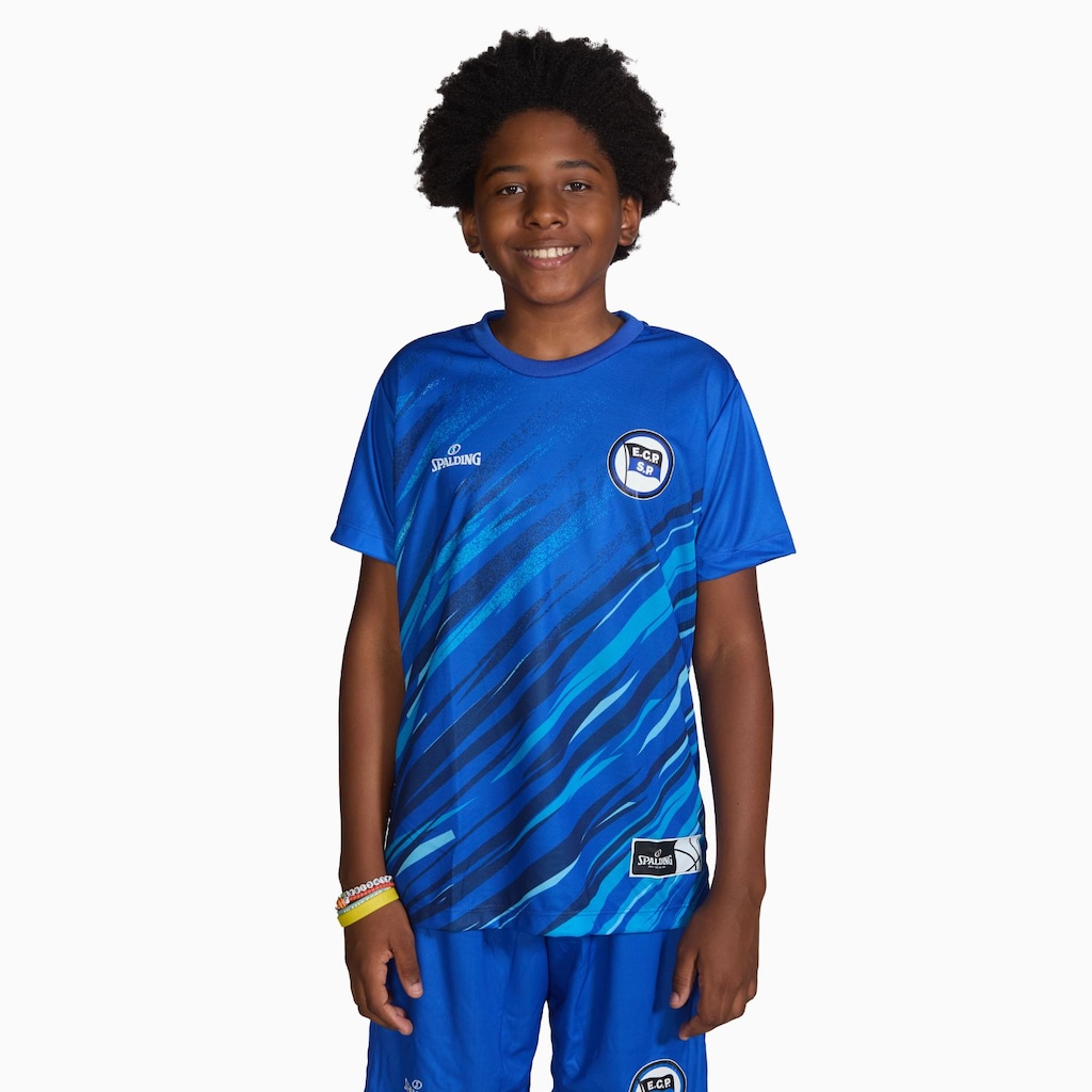 Camiseta Infantil Spalding Pinheiros Fan Warm Up ECP 24/25