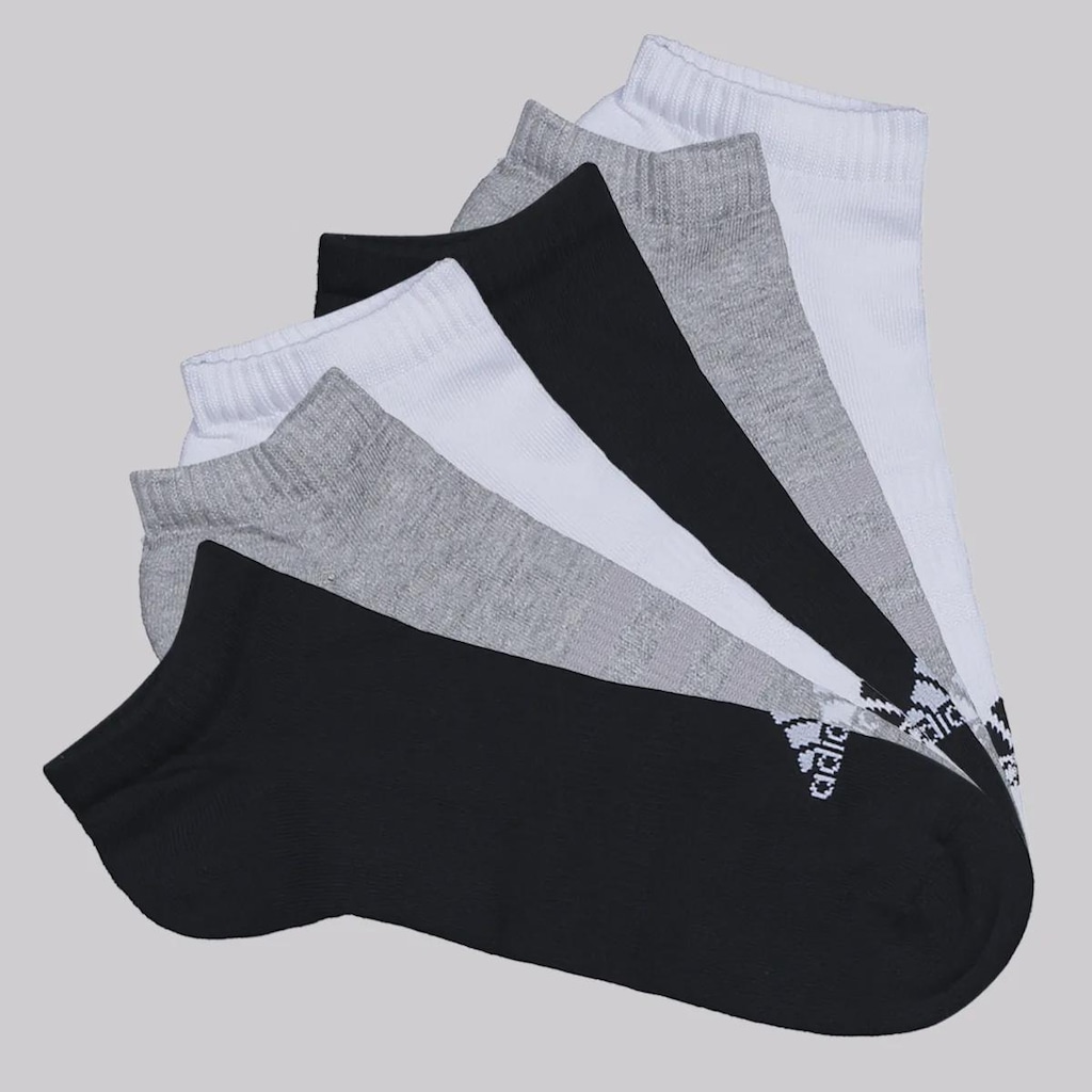 Kit 6 Pares de Meia Cano Baixo adidas SPW Low Unissex