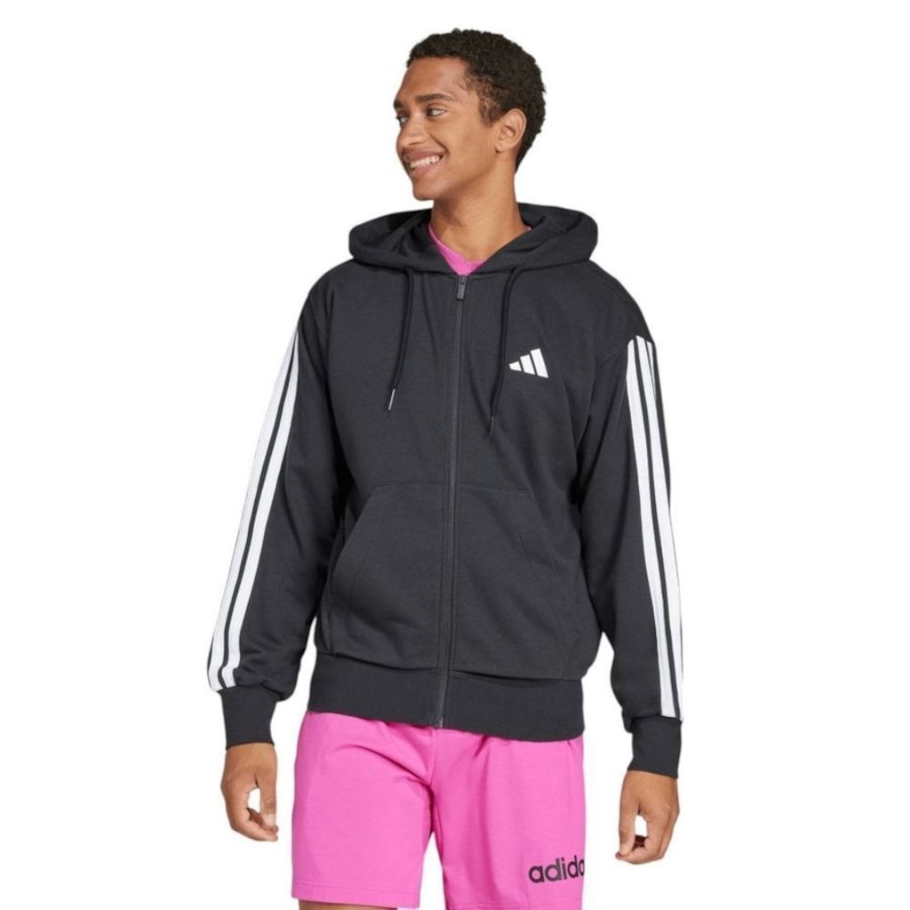 Jaqueta Masculina adidas sem Capuz Essentials 3 Stripes