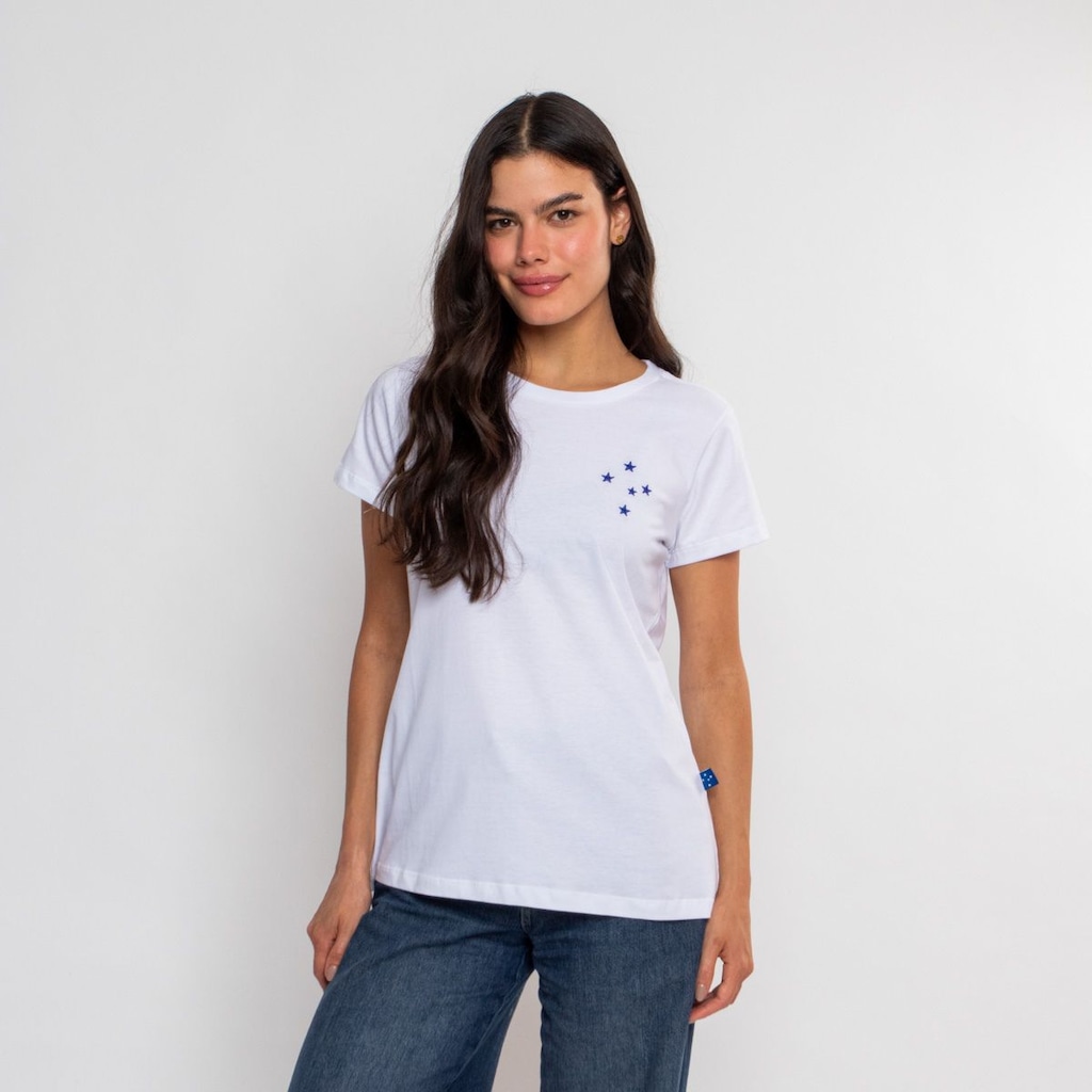 Imagem 3 do produto Camiseta Baby Look Oficial Cruzeiro Classic Sintetico Surf Center