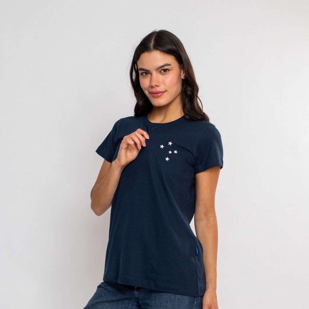 Imagem 3 do produto Camiseta Baby Look Oficial Cruzeiro Classic Sintetico Surf Center