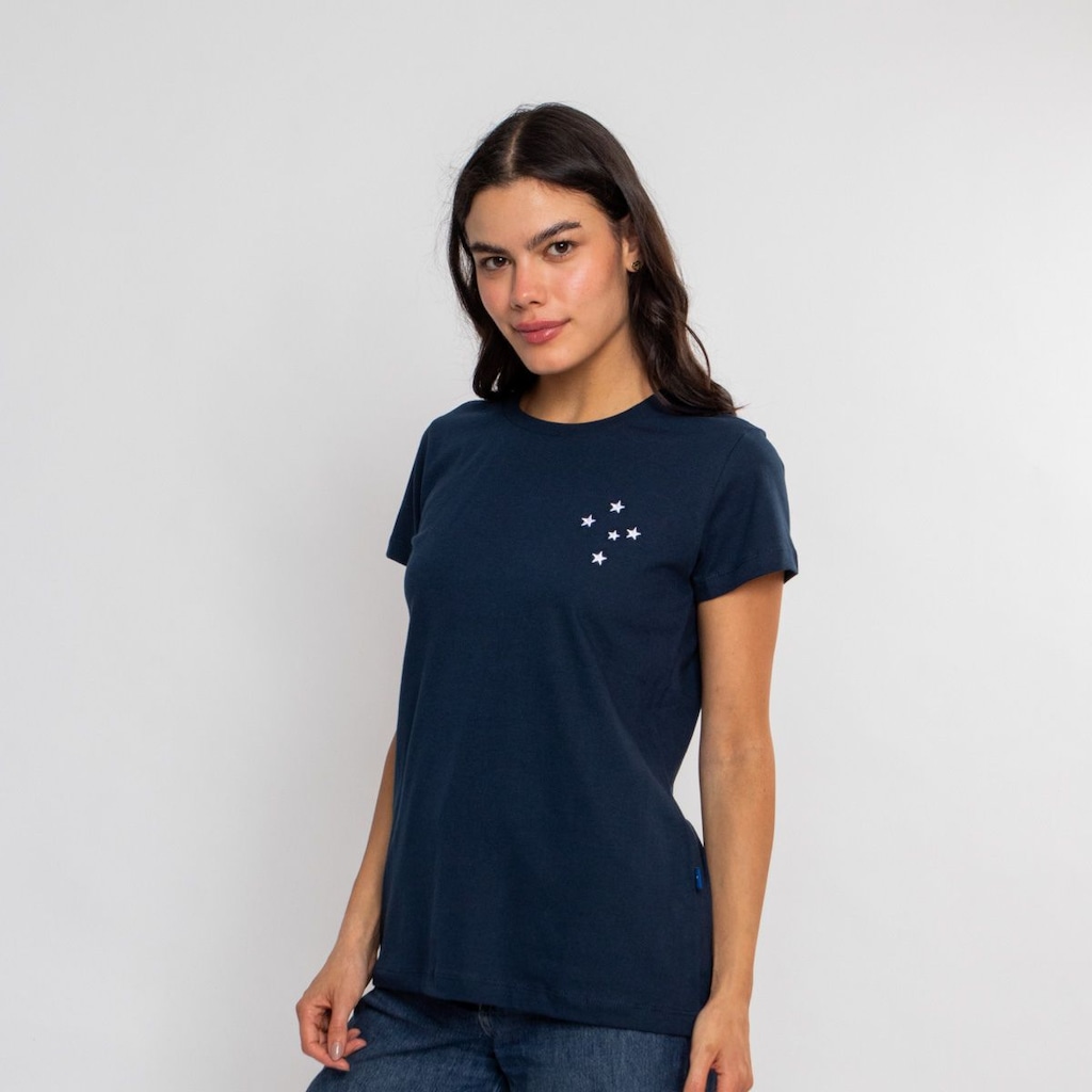 Imagem 4 do produto Camiseta Baby Look Oficial Cruzeiro Classic Sintetico Surf Center
