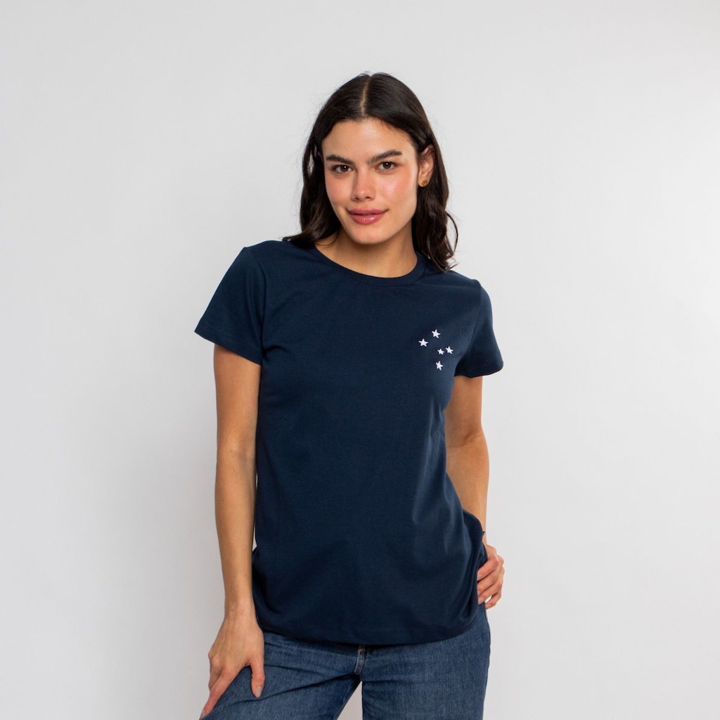 Imagem 5 do produto Camiseta Baby Look Oficial Cruzeiro Classic Sintetico Surf Center