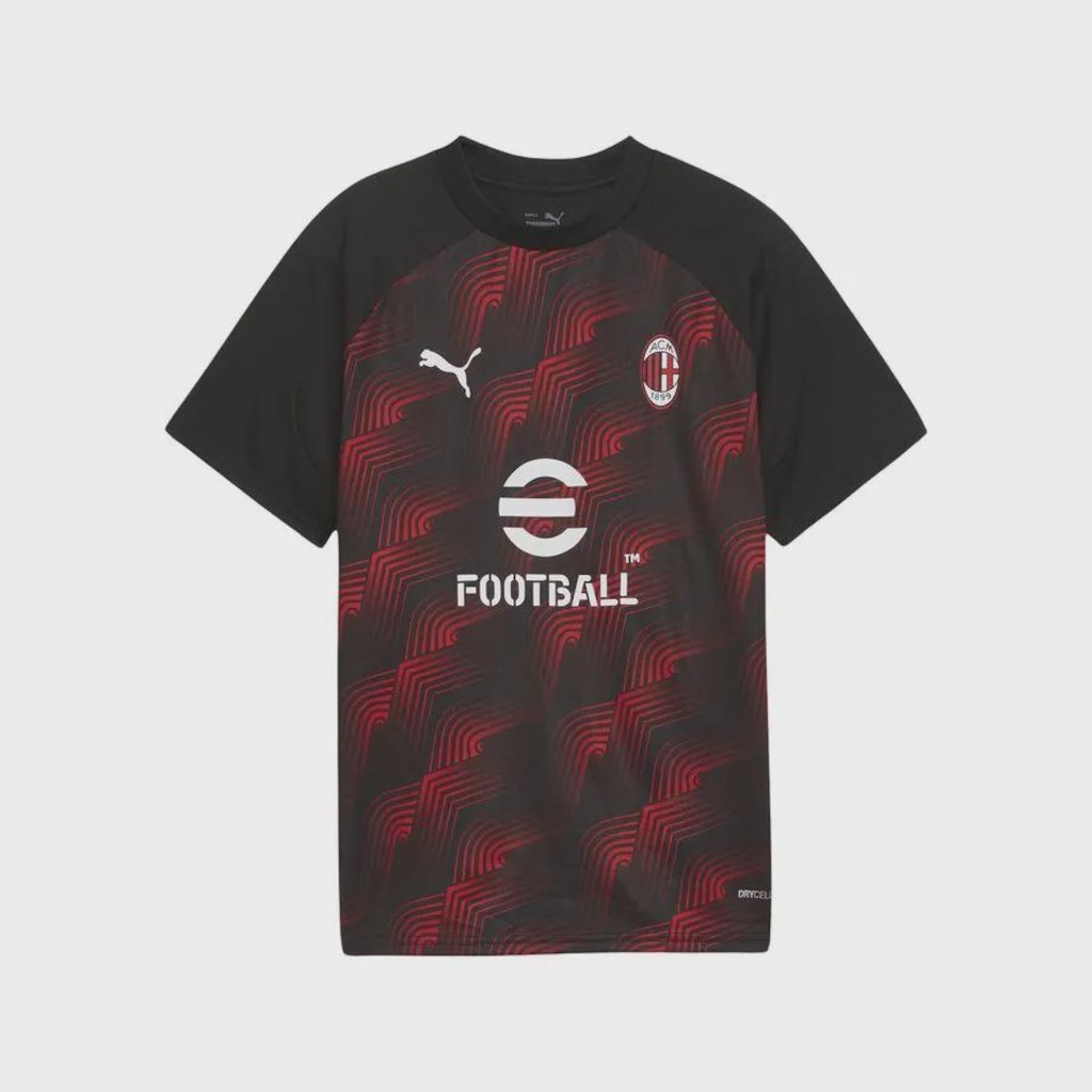 Camisa Ac Milan Pré Jogo Infantil Puma