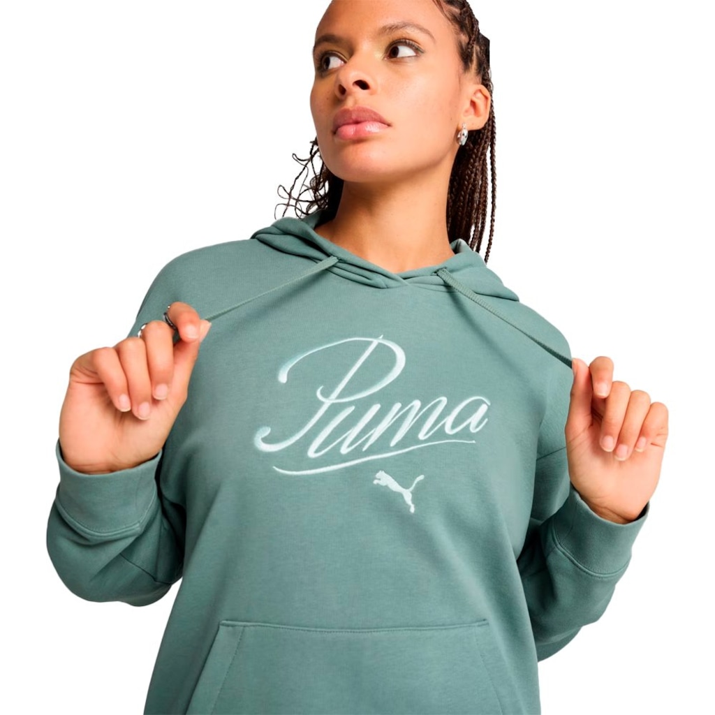 Imagem 3 do produto Blusão Feminino Puma Script Comfort Hoodie com Capuz