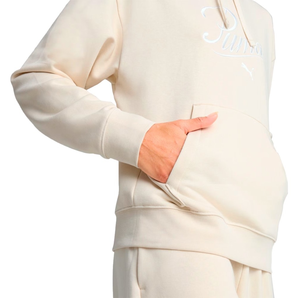 Imagem 4 do produto Blusão Feminino Puma Script Comfort Hoodie com Capuz
