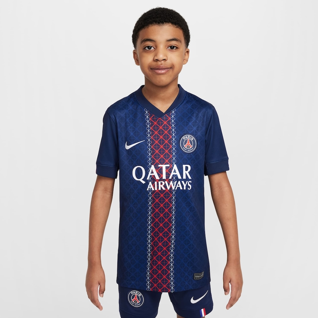 Camisa Paris Saint Germain I 25/26 Nike Torcedor Pro Infantil