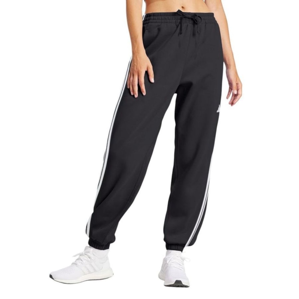 Calça Legging adidas Essentials French Terry 3 Stripes Feminina