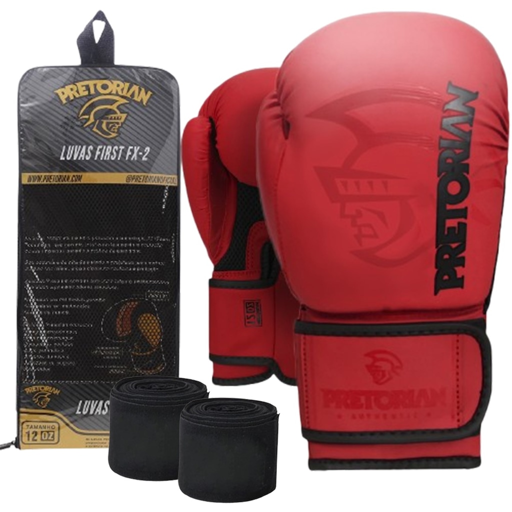 Luva de Boxe/Muay Thai First FX2 + Bandagem Extra