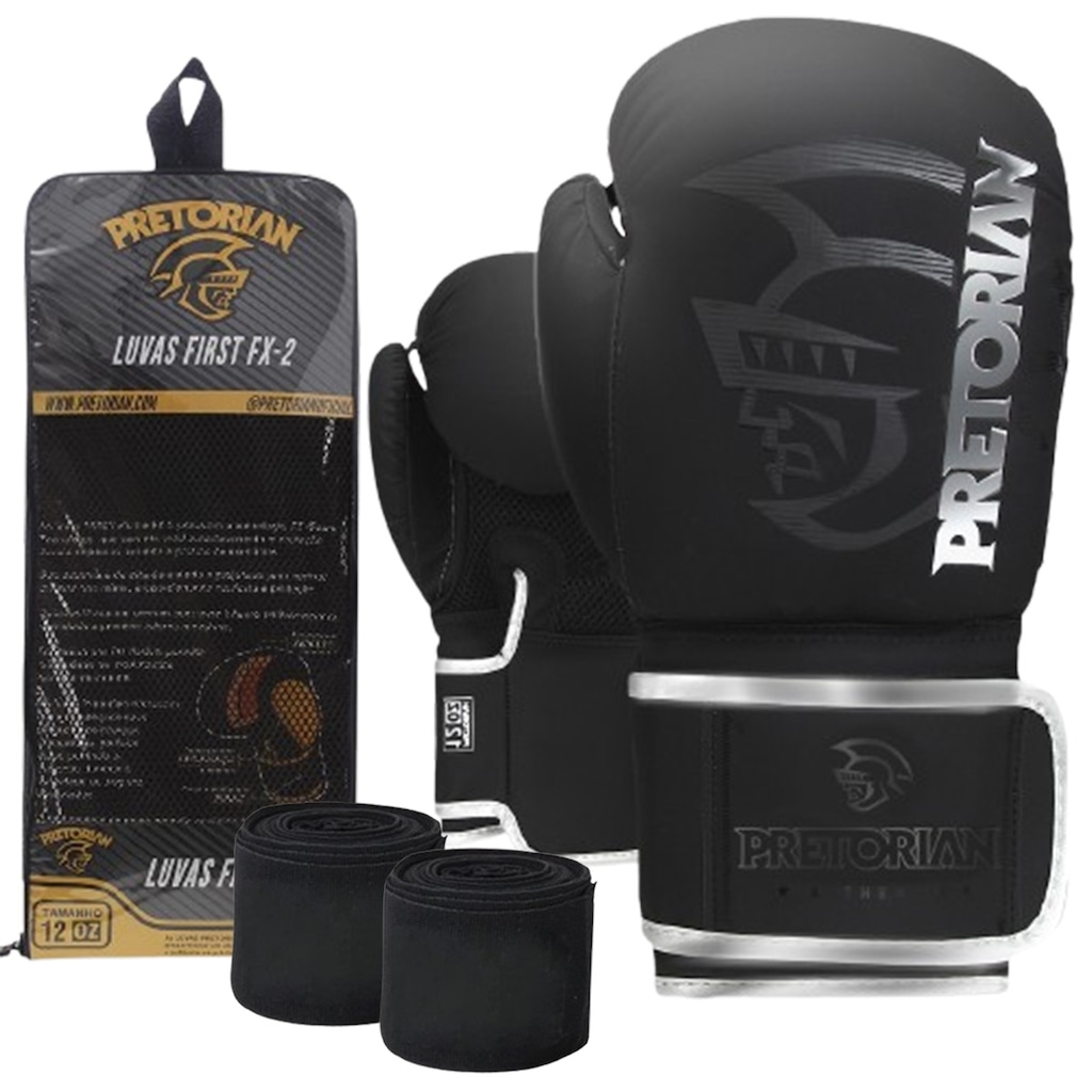 Luva de Boxe/Muay Thai First FX2 + Bandagem Extra
