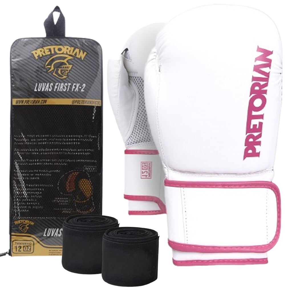 Luva de Boxe/Muay Thai First FX2 + Bandagem Extra