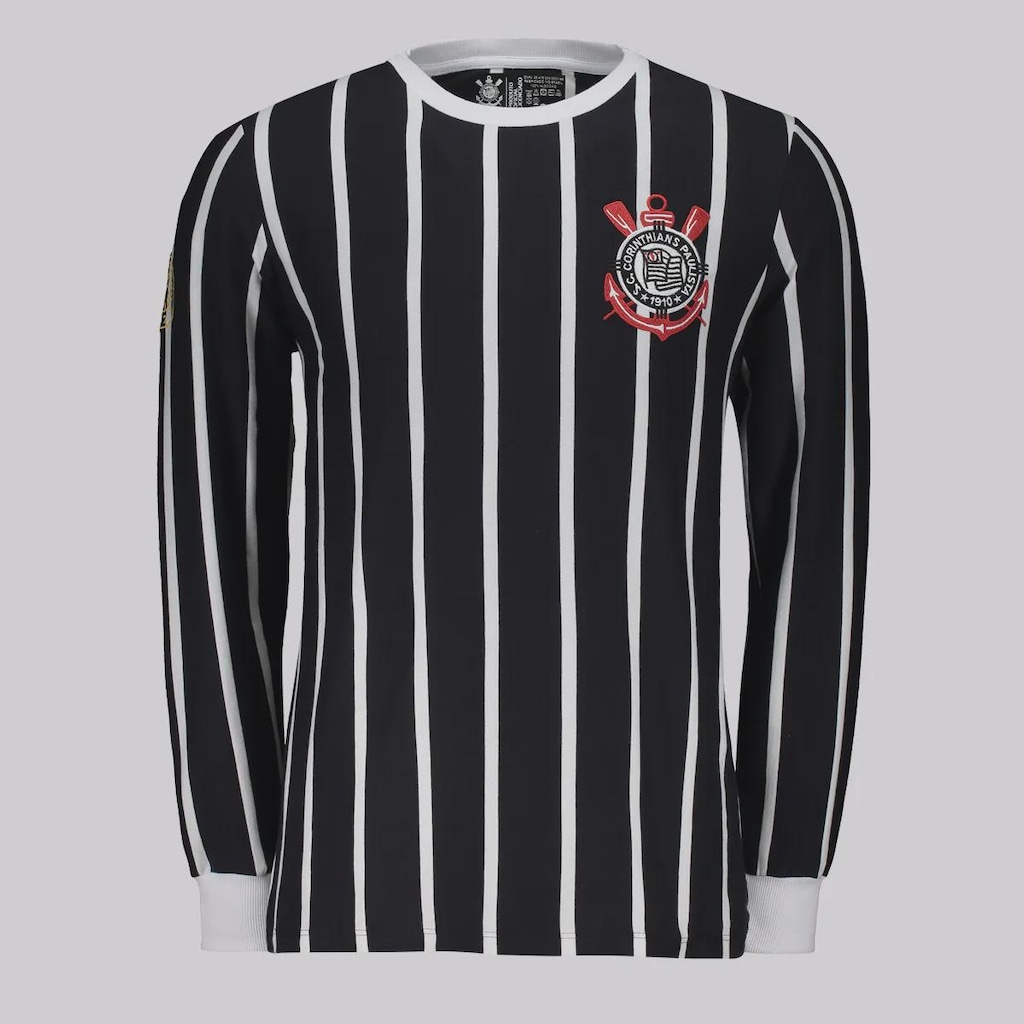 Camisa do Corinthians Manga Longa Retrô Democracia Futfanatics Masculina