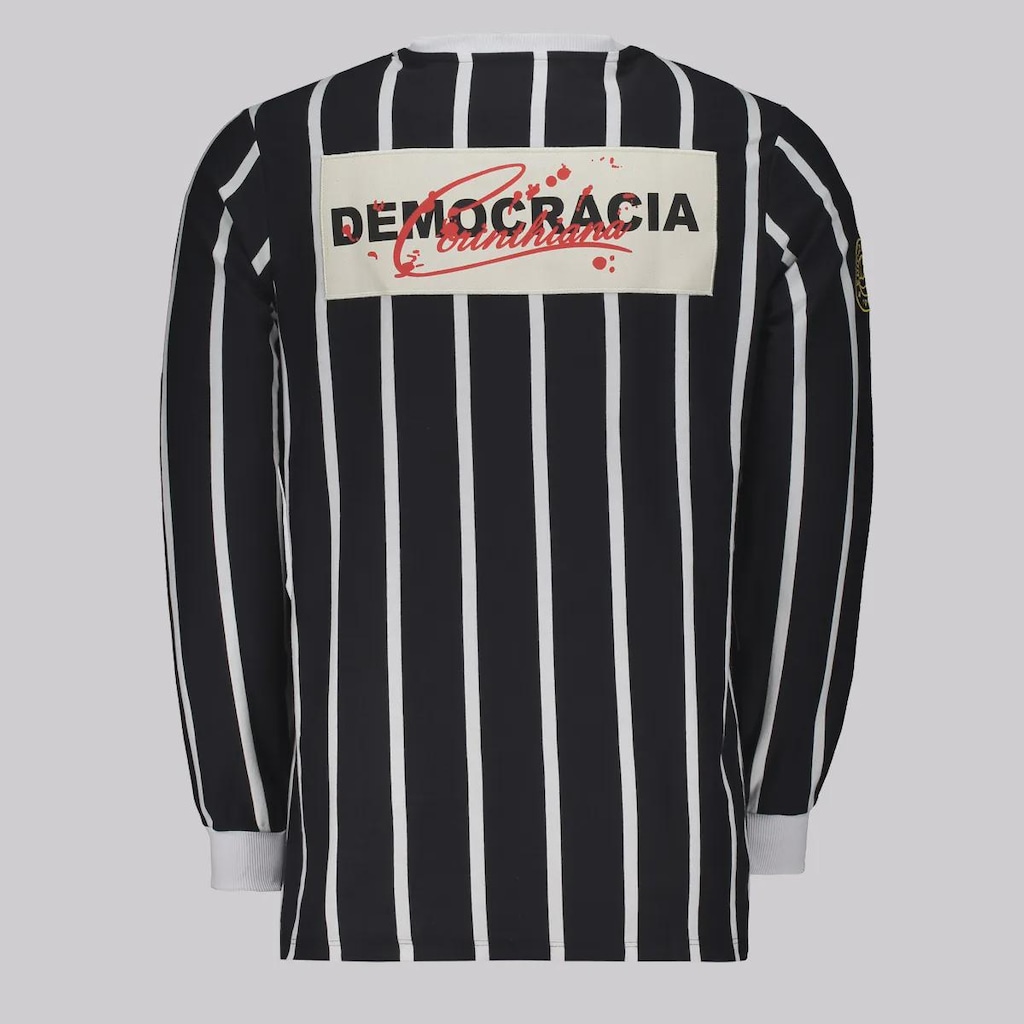 Imagem 2 do produto Camisa do Corinthians Manga Longa Retrô Democracia Futfanatics Masculina