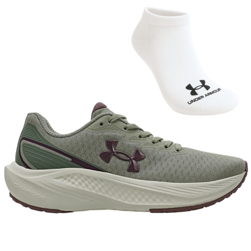 Kit Tênis Feminino Under Armour Charged Wing 2 + Meia