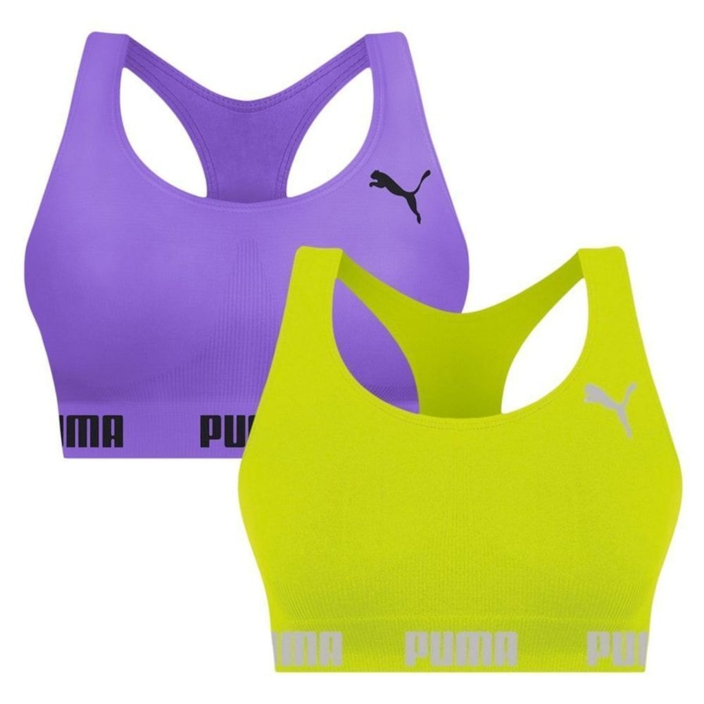 Top Puma Nadador sem Costura - 2 Unidades - Feminino