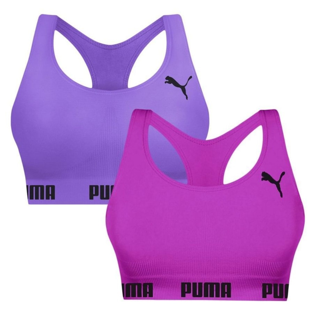 Top Puma Nadador sem Costura - 2 Unidades - Feminino