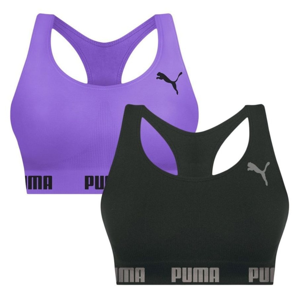 Top Puma Nadador sem Costura - 2 Unidades - Feminino