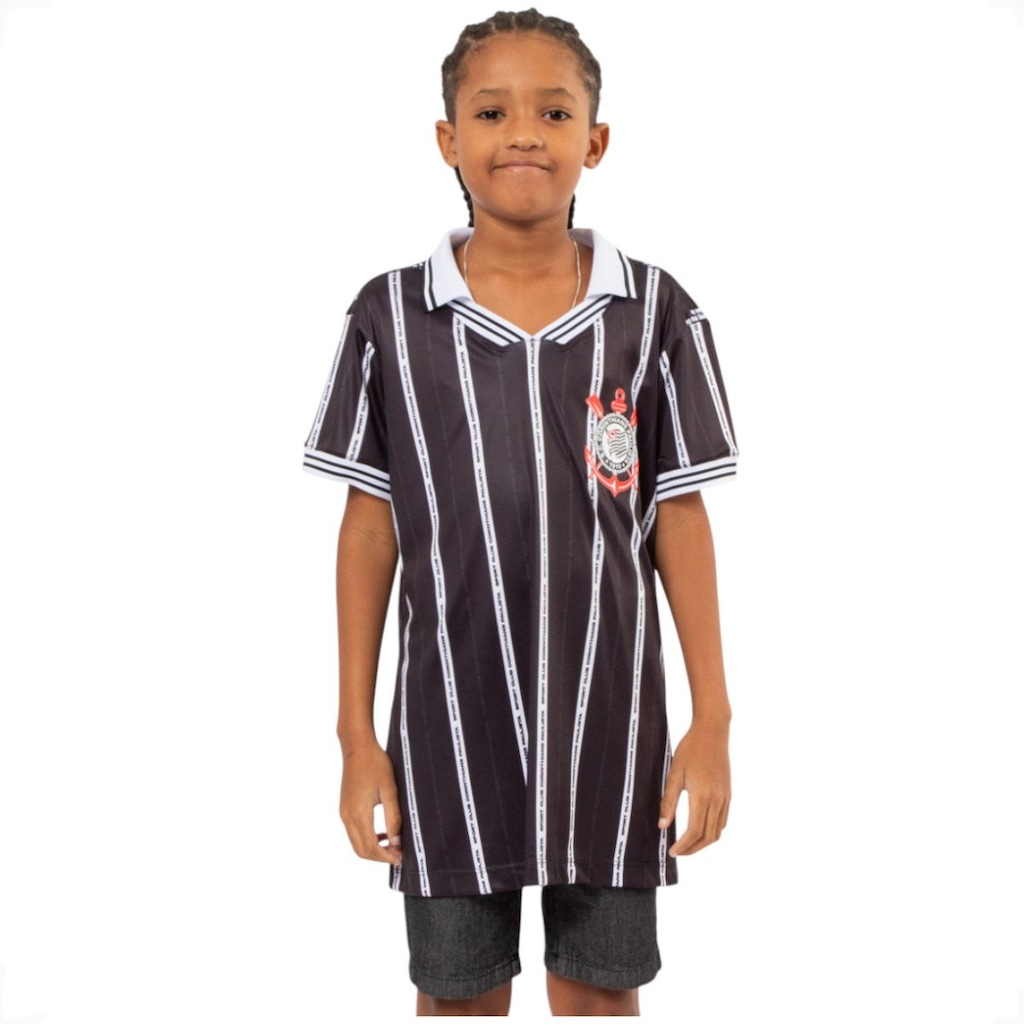 Camiseta do Corinthians Surf Center Esportiva Sublimado Oficial Infantil