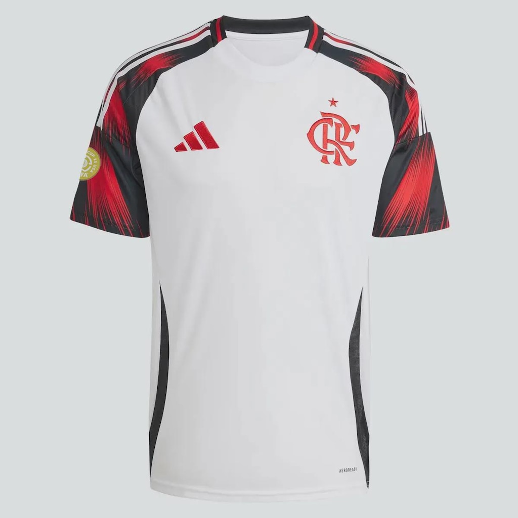 Camisa do Flamengo adidas II 2025 Patch Mundial de Clubes Masculina - Foto 1