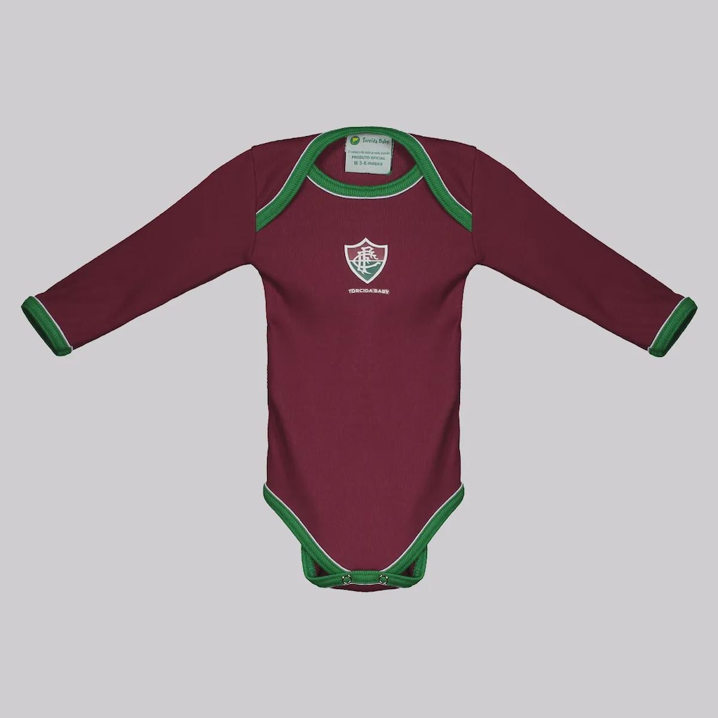 Body do Fluminense Manga Longa Torcida Baby Infantil