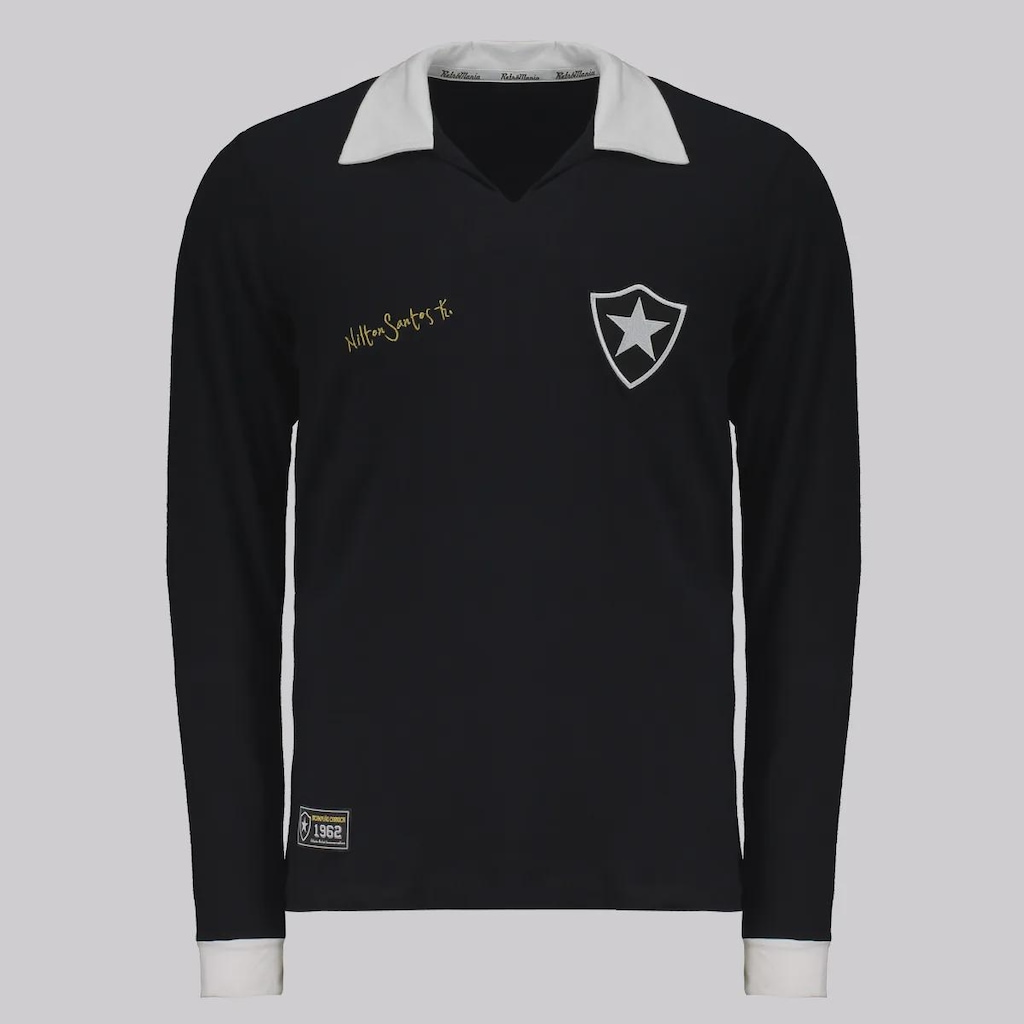 Camisa do Botafogo Retrô Nilton Santos Manga Longa RetrôMania Masculina