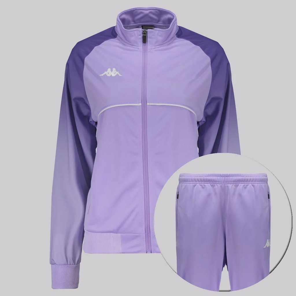Kit Agasalho Feminino Kappa Trilobal Sport Montty + Calça