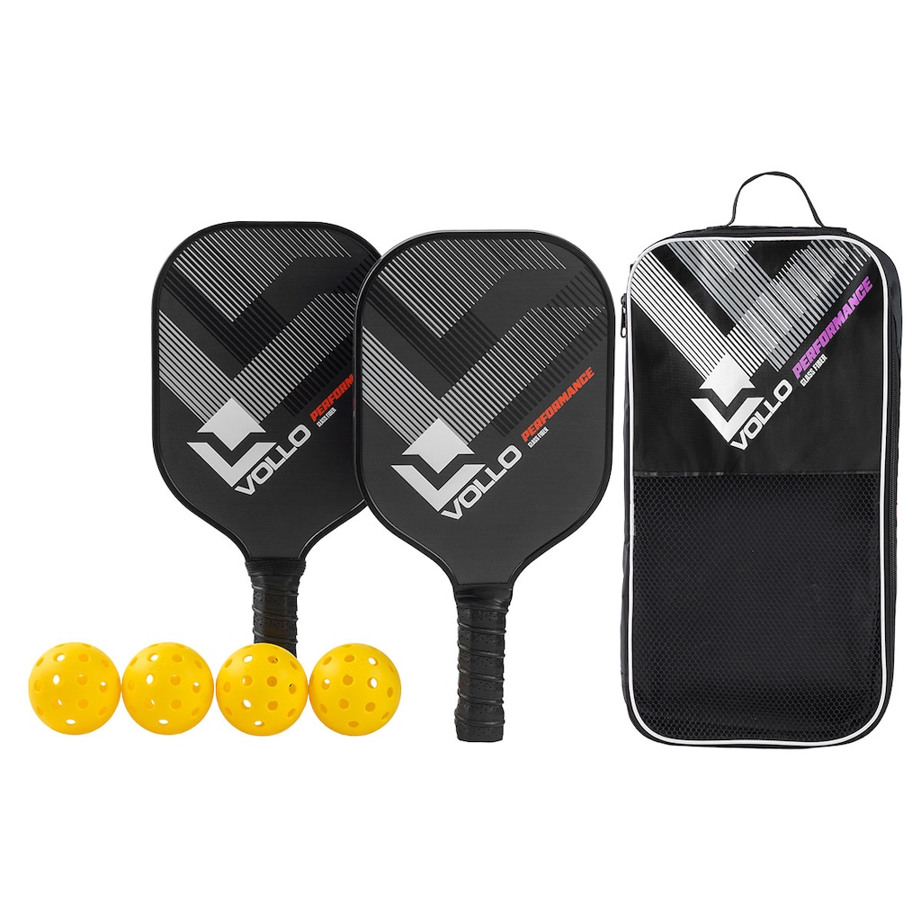 Kit 2 Raquetes de Pickleball Performance + 4 Bolas + Bolsa Vollo