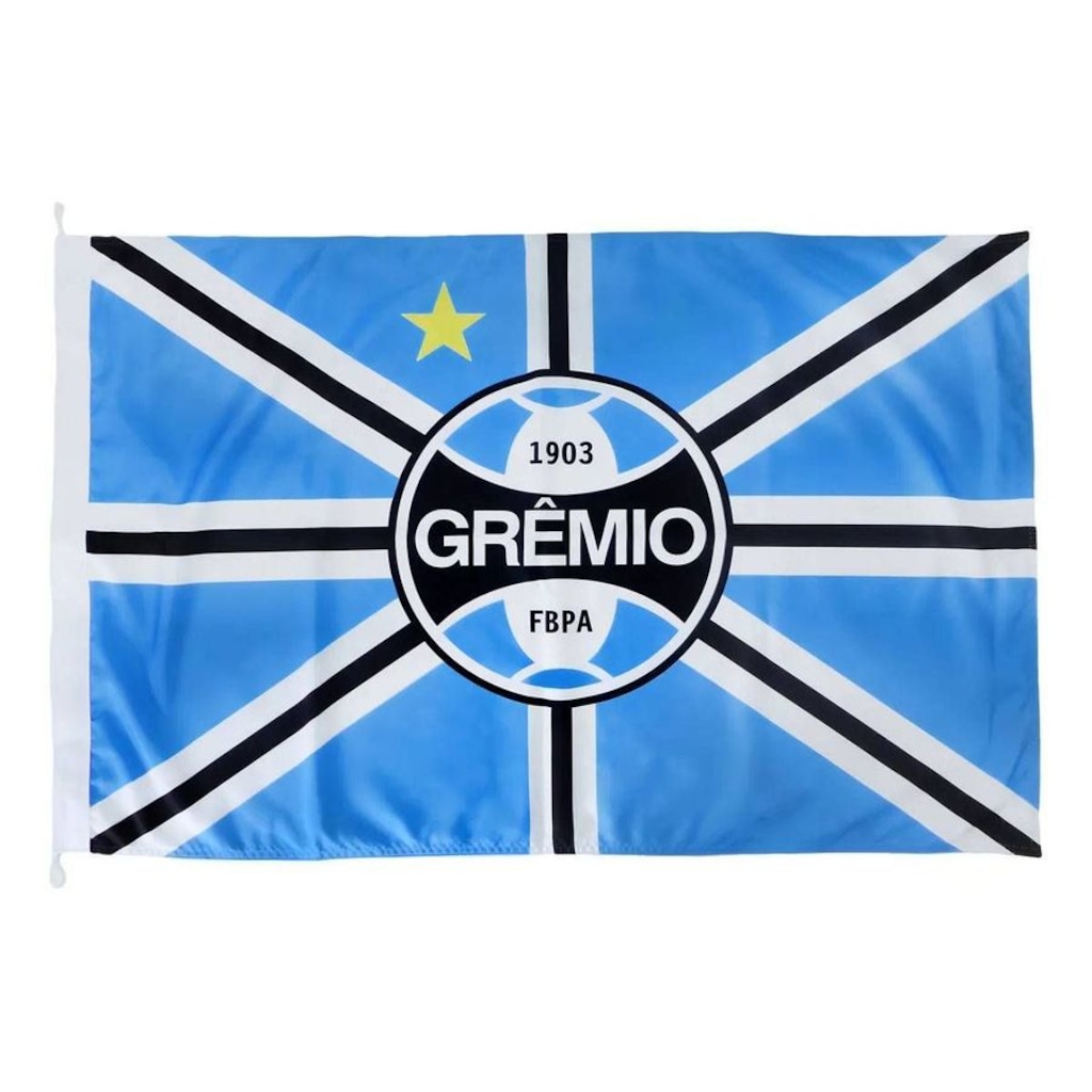 Bandeira do Grêmio Oficial Jc Bandeiras 2 Panos 0,90 X 1,30 27