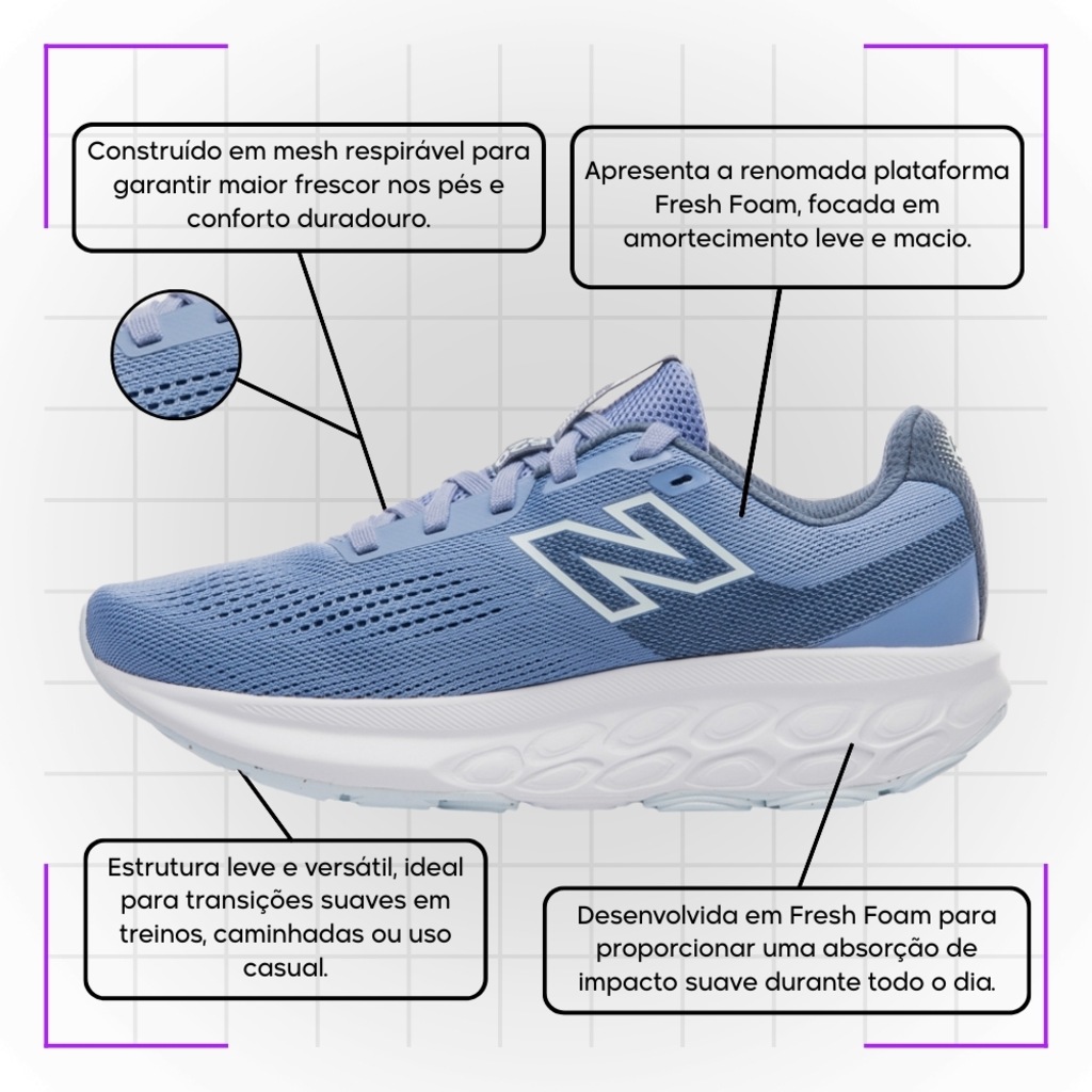 Imagem 3 do produto Tênis Feminino New Balance 520 V9 + Par de Meia