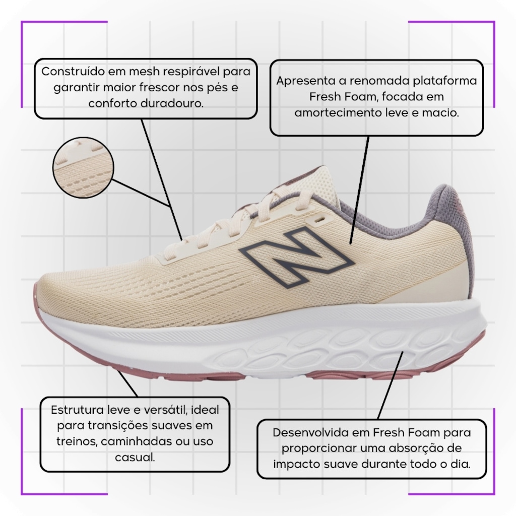 Imagem 3 do produto Tênis Feminino New Balance 520 V9 + Par de Meia