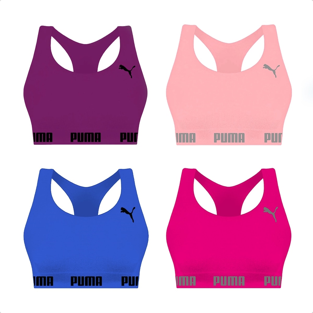 Top Puma Nadador sem Costura - 4 Unidades - Feminino