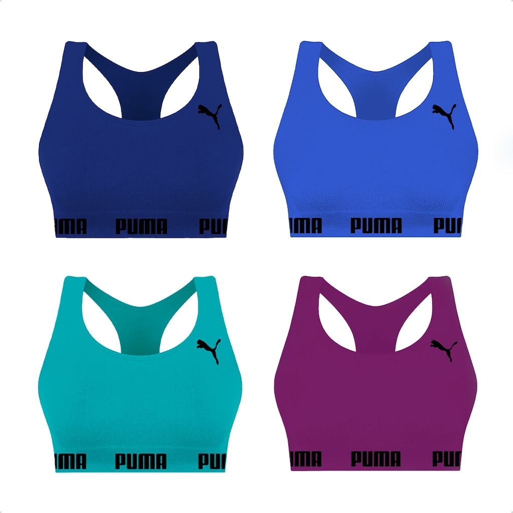 Top Puma Nadador sem Costura - 4 Unidades - Feminino
