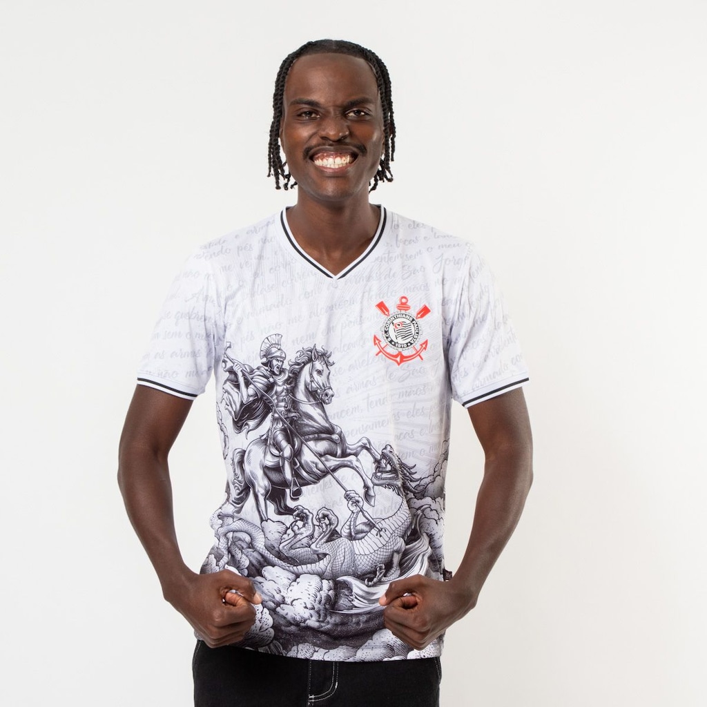 Imagem 3 do produto Camiseta do Corinthians Oficial Jogai Por Nós Surf Center Masculina
