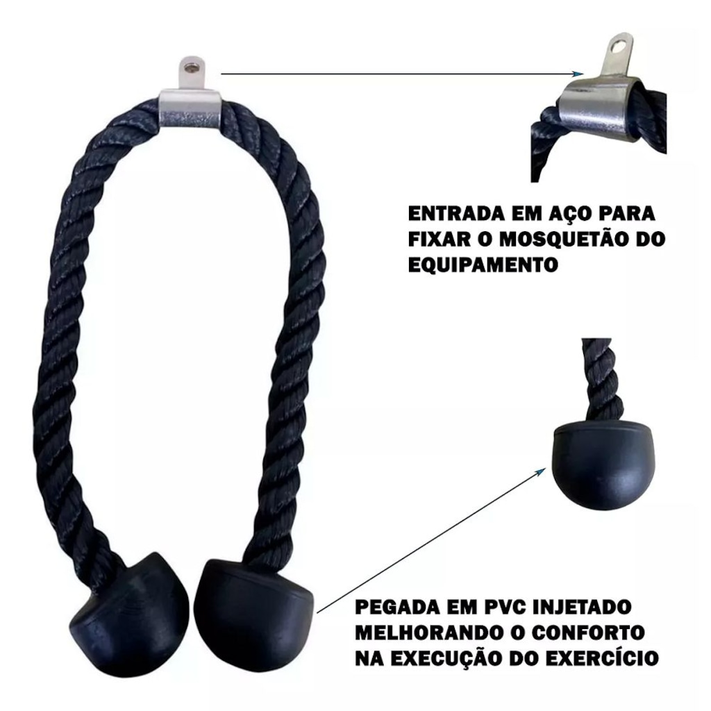 Imagem 2 do produto Puxador One Life Tríceps Corda Crossover Musculação