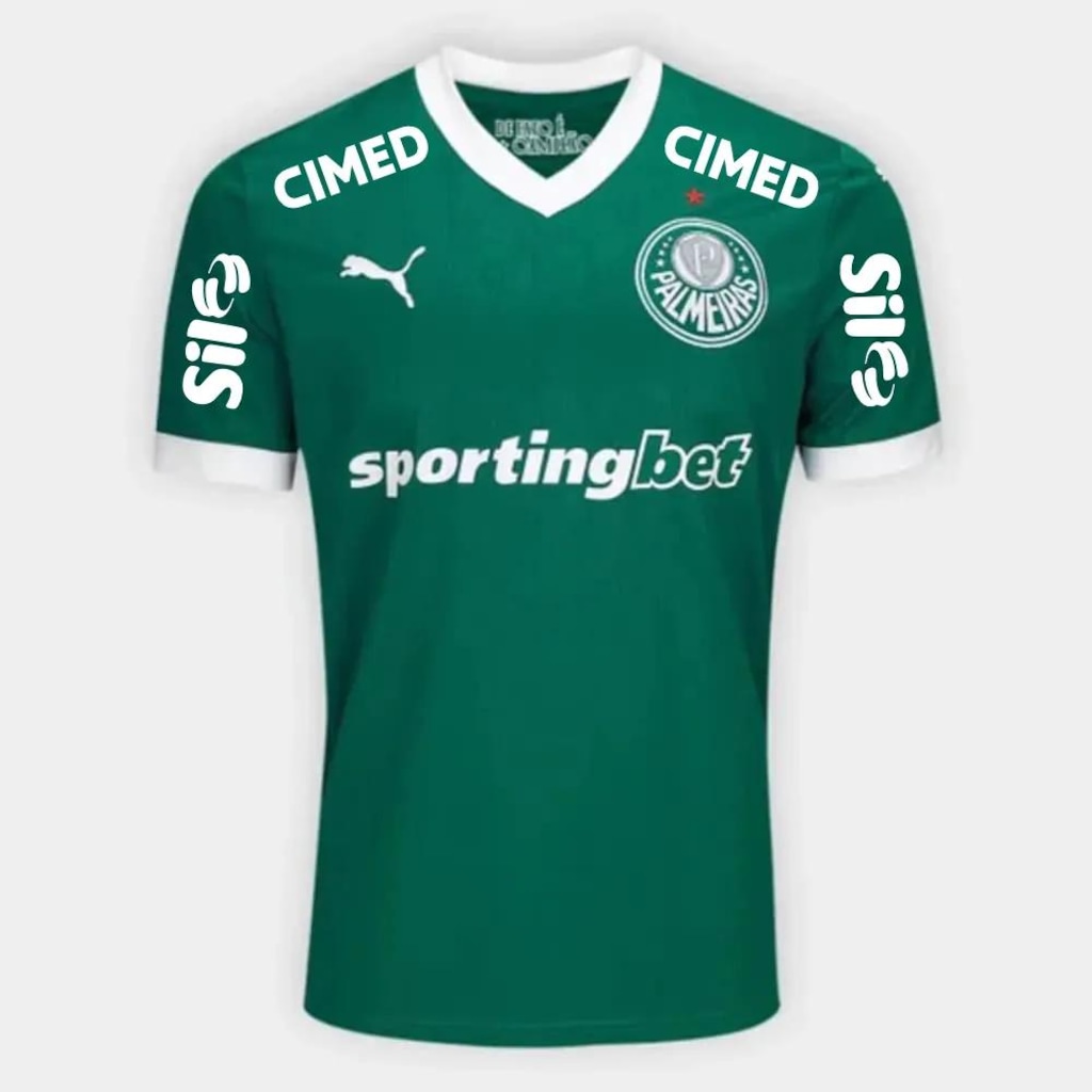 Camisa do Palmeiras I 25/26 Puma Torcedor Patrocínio Masculina