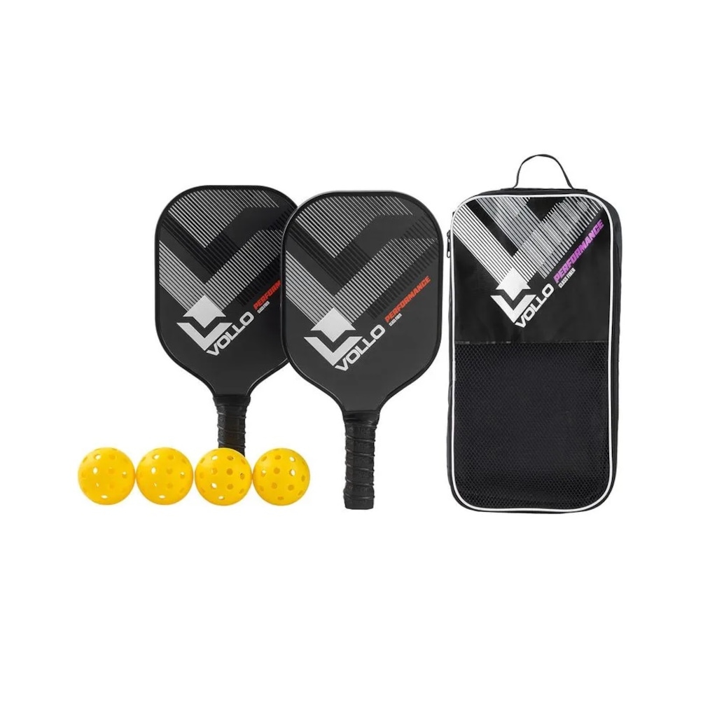 Kit Pickleball Performance 2 Raquetes + 4 Bolas + Bolsa Vollo