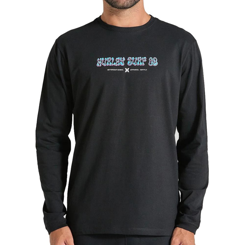 Camiseta Manga Longa Masculina Hurley Poster