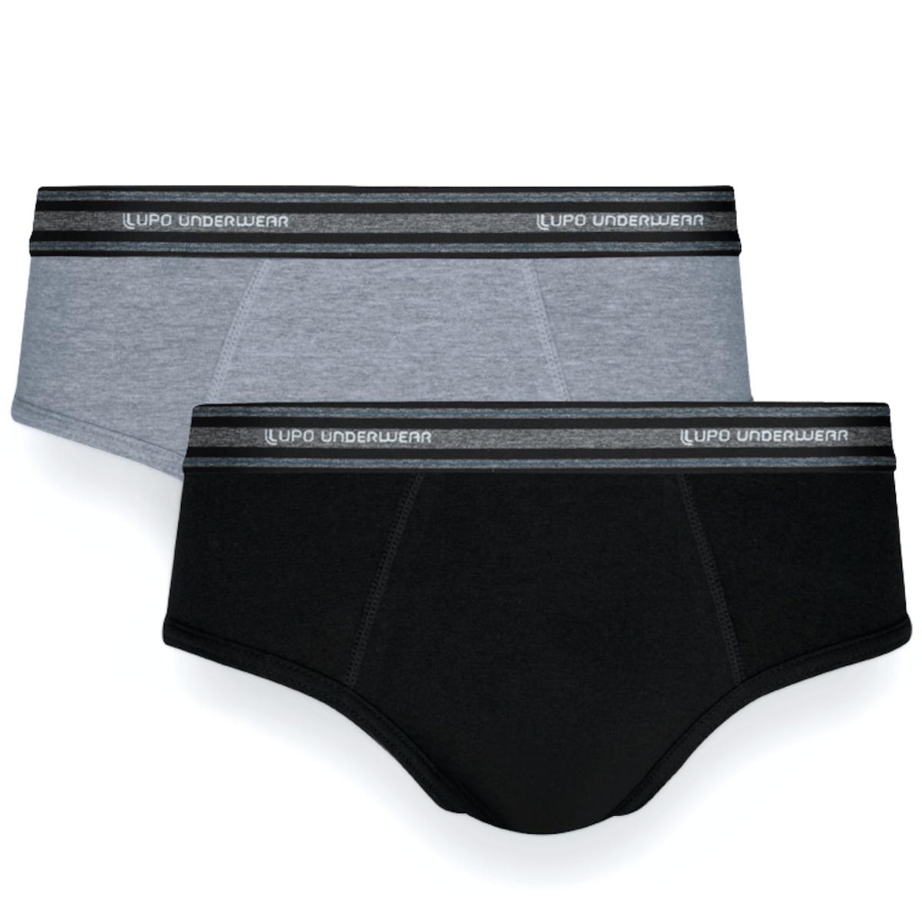 Kit Cueca Slip Lupo Com Elastano 2 Peças