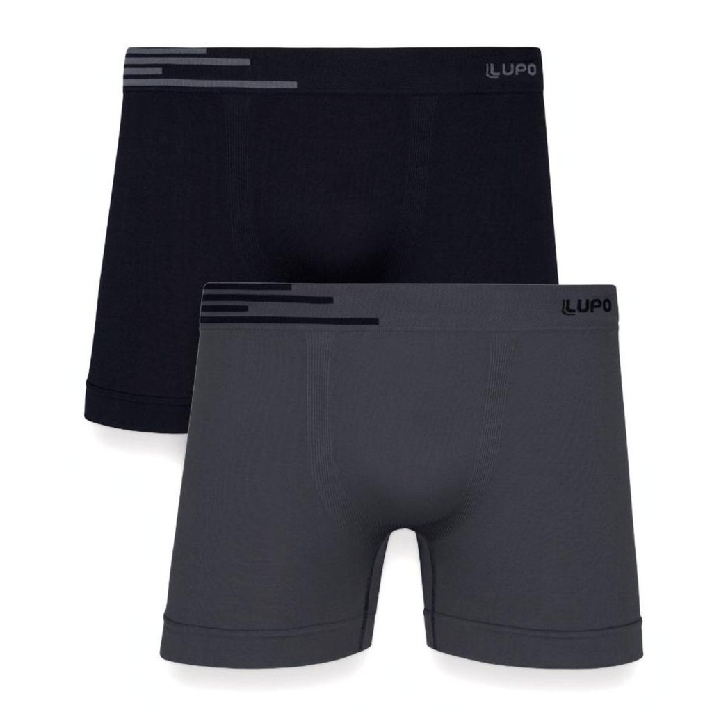 Kit 2 Cuecas Boxer Lupo Microfibra Sem Costura