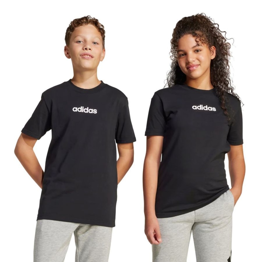 Camiseta MC adidas Logo Linear Infantil