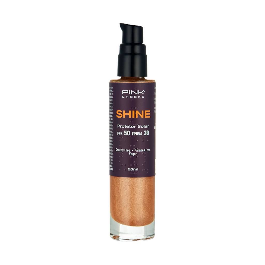 Protetor Solar Pink Cheeks Shine Iluminador FPS50 - 50ml