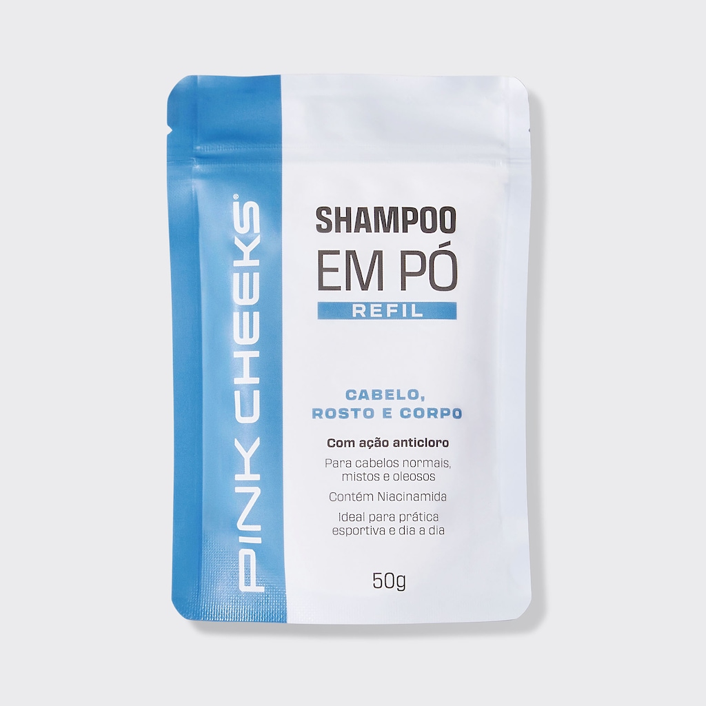Shampoo Pink Cheeks em Pó 3 em 1 Refil 50g