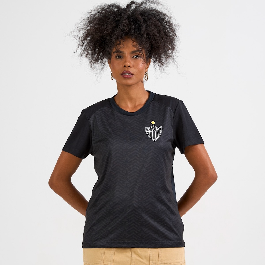 Imagem 3 do produto Camisa Atlético Mineiro Baby Look Principia Braziline Feminina