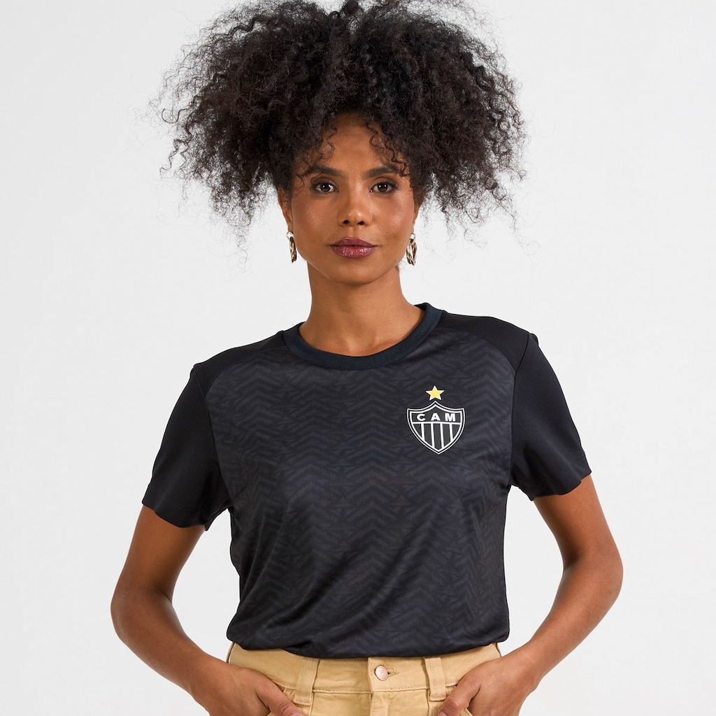 Imagem 4 do produto Camisa Atlético Mineiro Baby Look Principia Braziline Feminina
